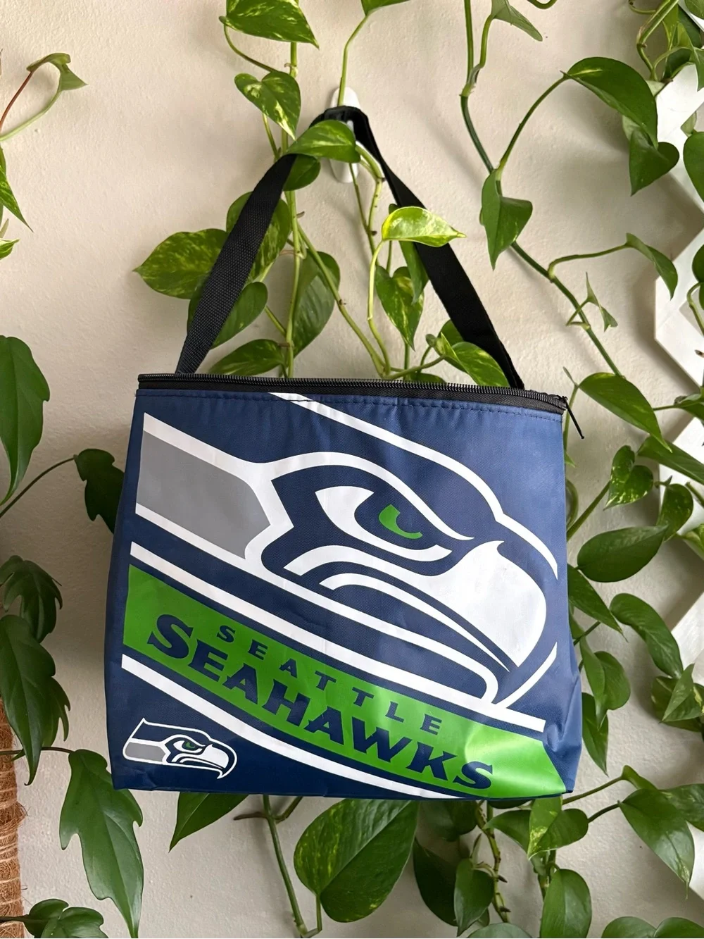 Seattle Seahawks Insulated Cooler Tote in Navy and Green